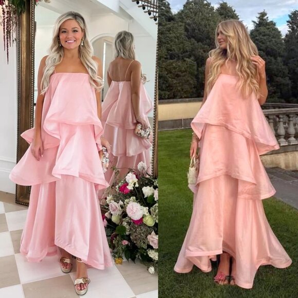 Elliatt | Dresses | Elliatt Noemi Blush Light Pink Tiered Voile Maxi Dress  Size M | Poshmark